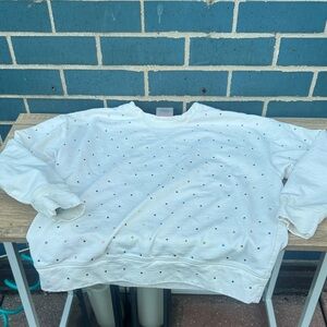 Women’s White gemstone Sweatshirt